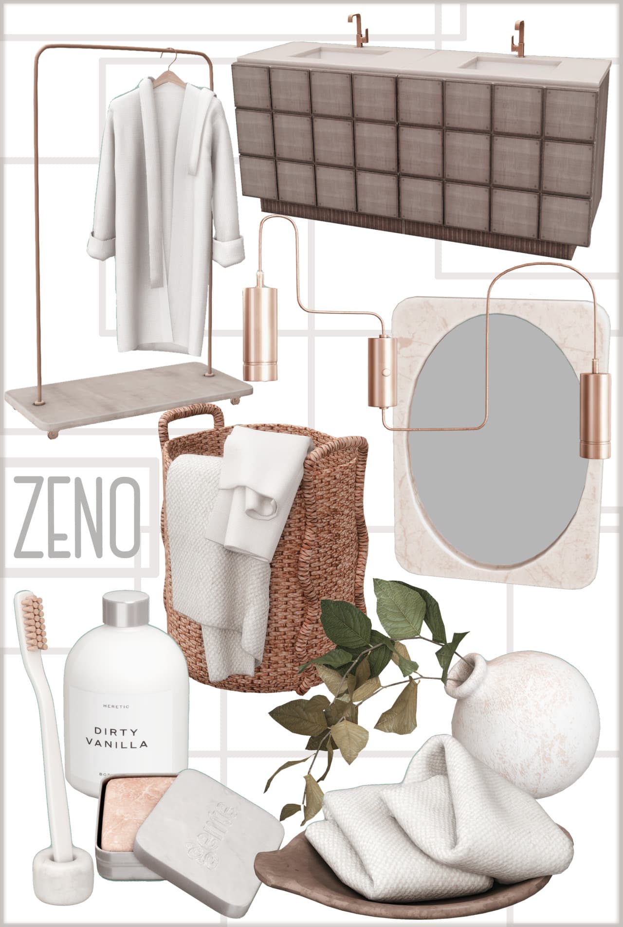 Набор для ванной Zeno Bathroom